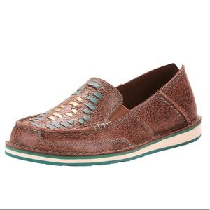 Ariat Women's Chocolate, Turquoise Weave Cruiser